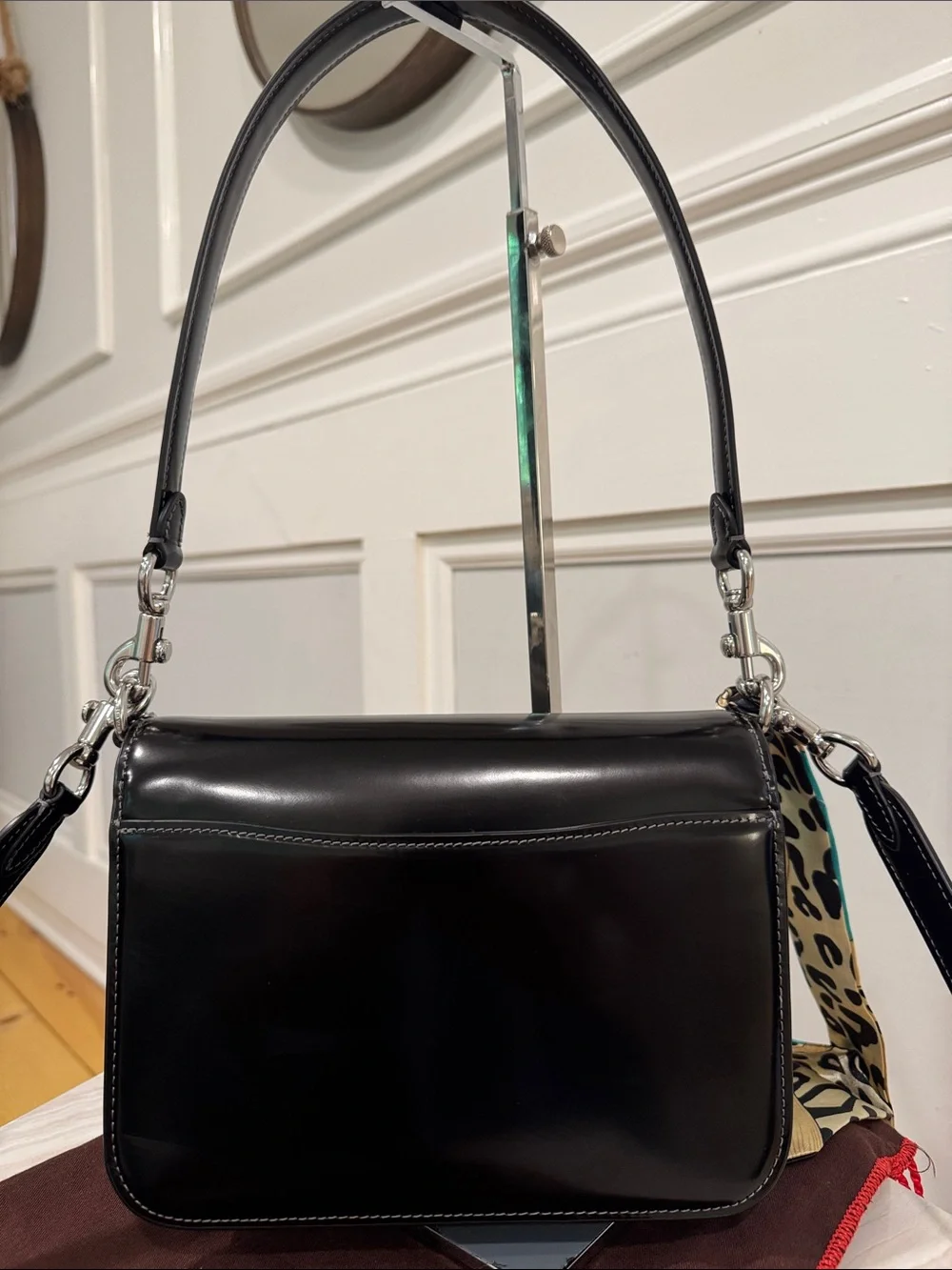COACH Bag Quinn Black Patent Leather Crossbody Shoulder Satchel Bag NWOT - Picture 8 of 17